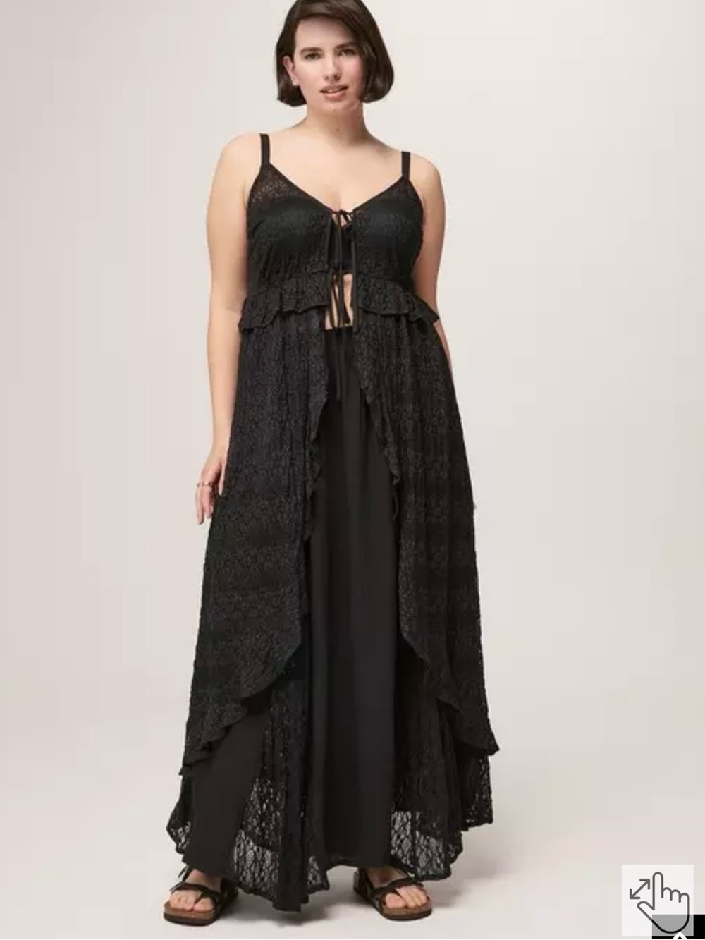 Torrid Festi size 3 tie front lace maxi tunic